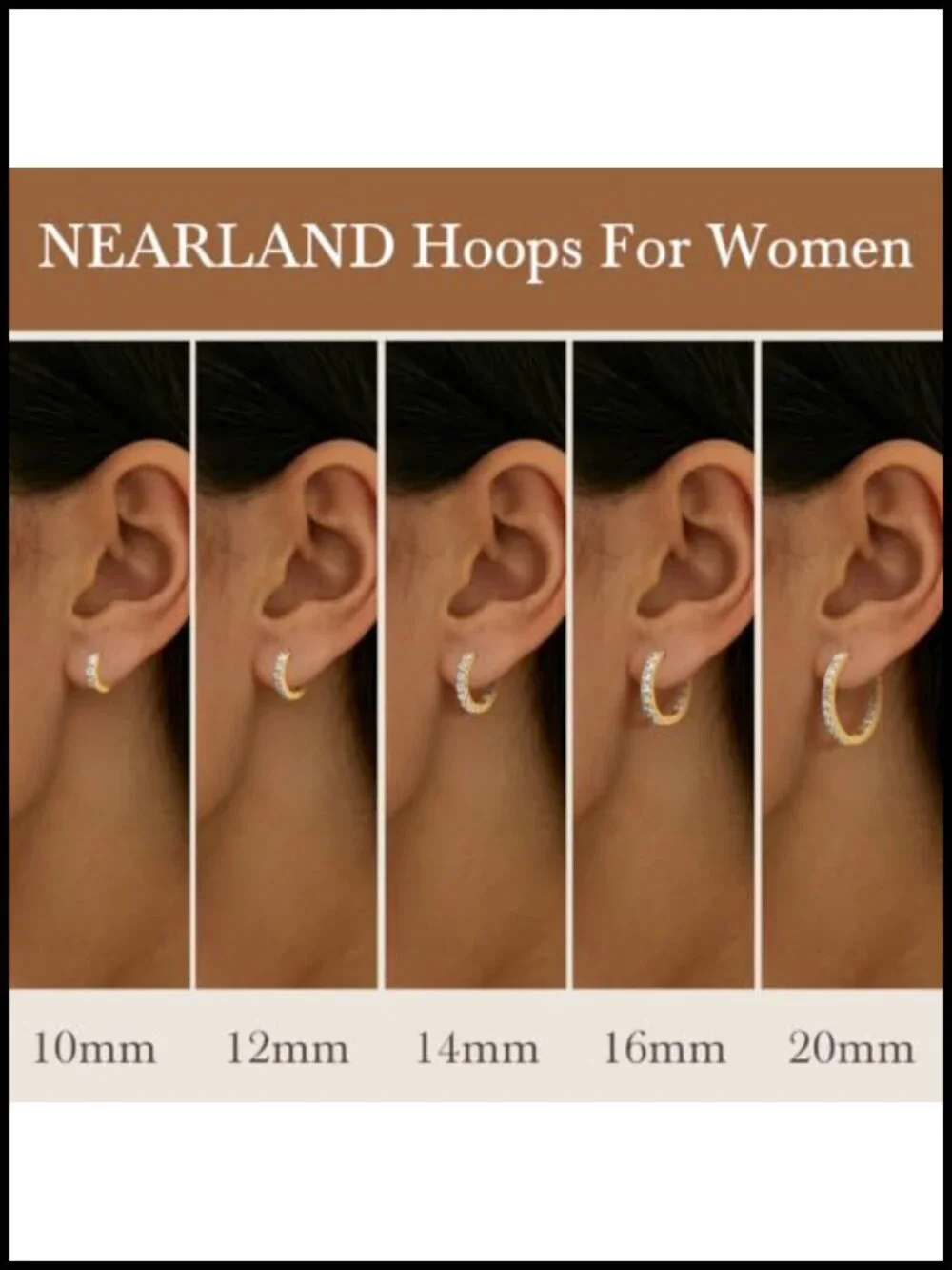 14k Gold Plated CZ Hoop Earrings for Women Hypoallergenic Huggie Hoops